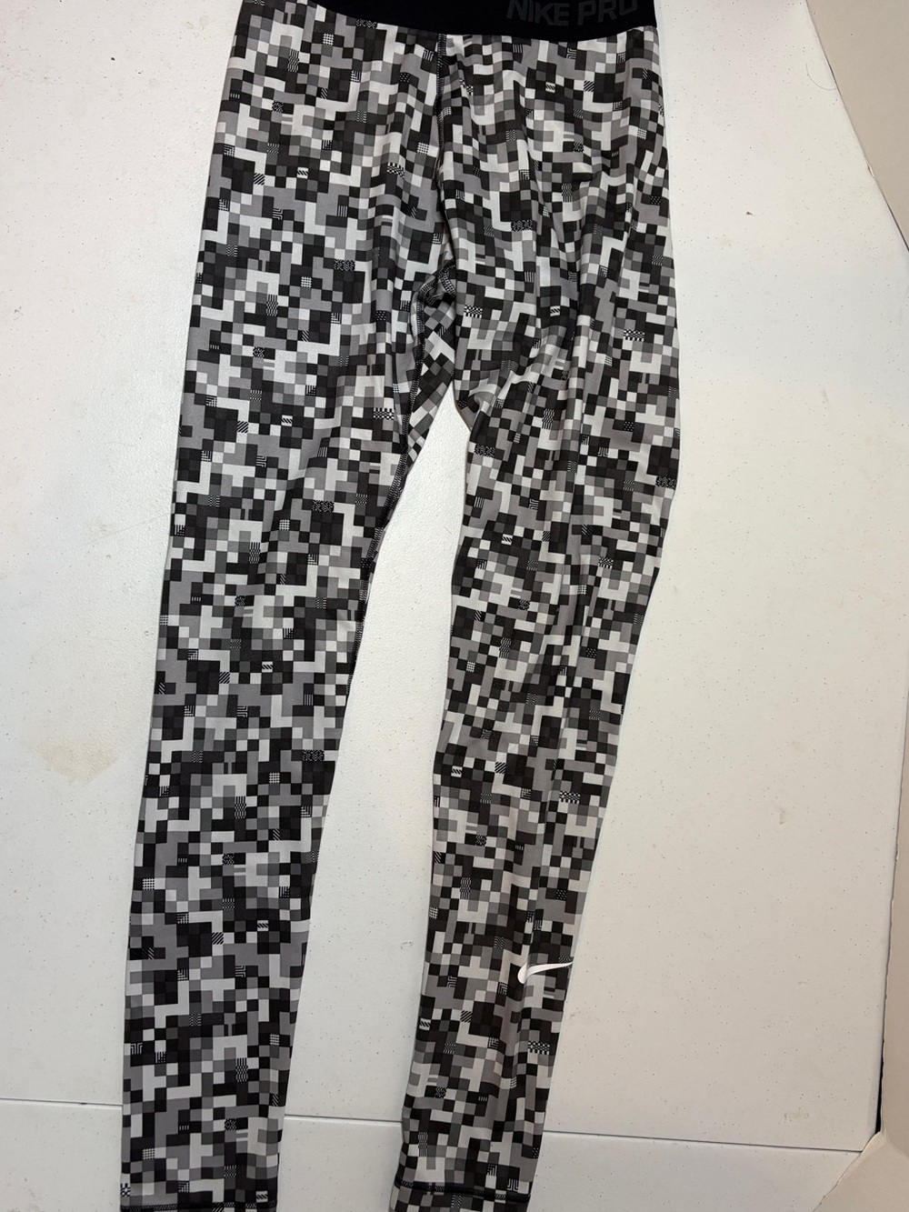Nike Pro Dri-Fit Camo Compression Leggings - Black & Gray